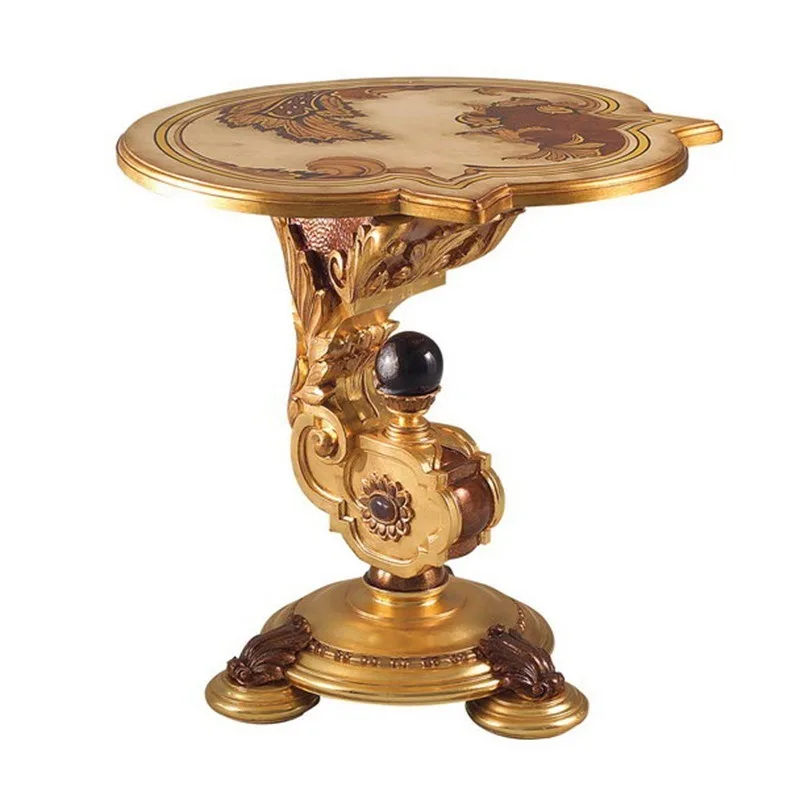 

Round coffee table European side table Villa furniture Small round table