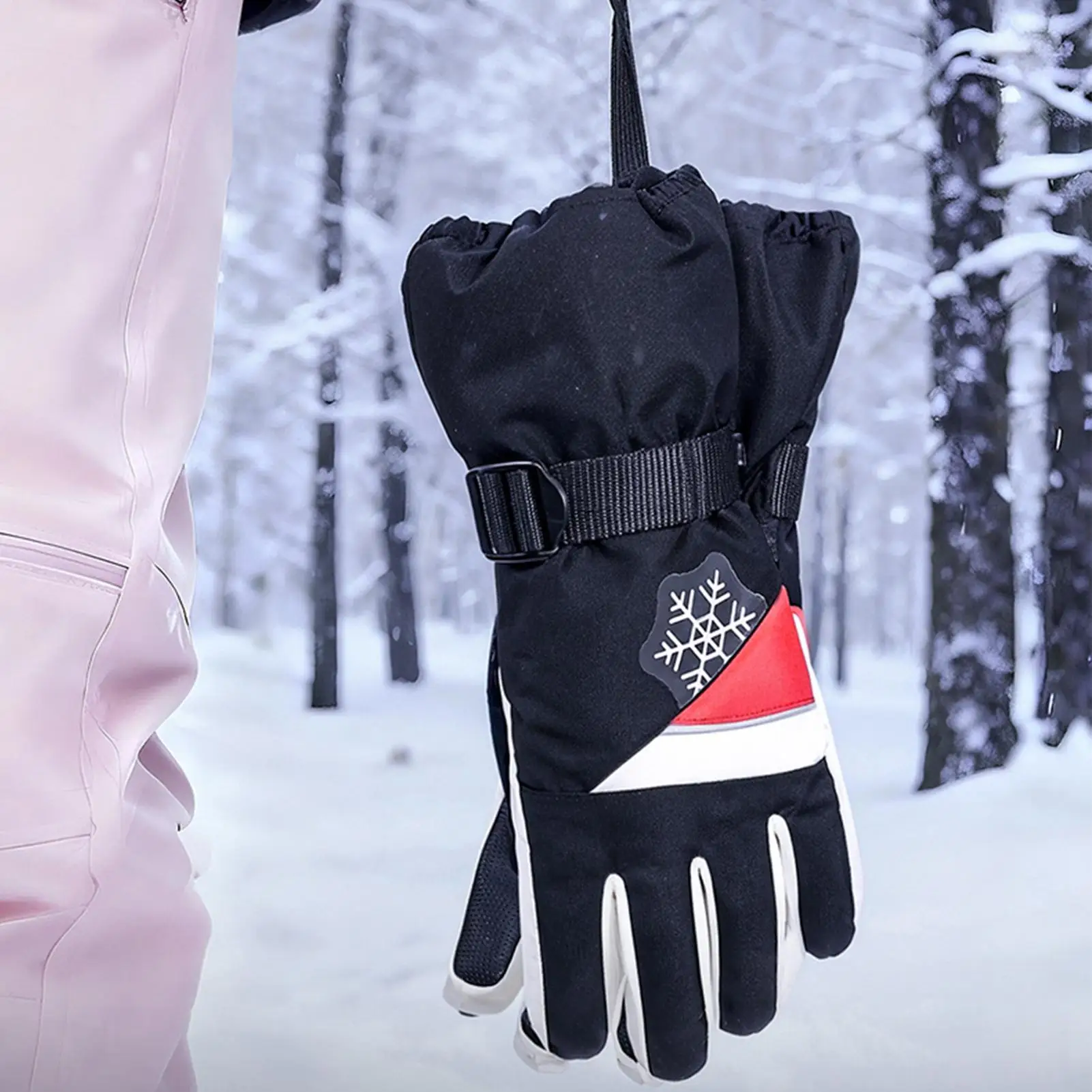 Guantes de nieve a prueba de viento para ciclismo, manoplas cálidas para esquí y nieve para mujer, motociclismo, conducción, ciclismo, correr, senderismo, trabajo