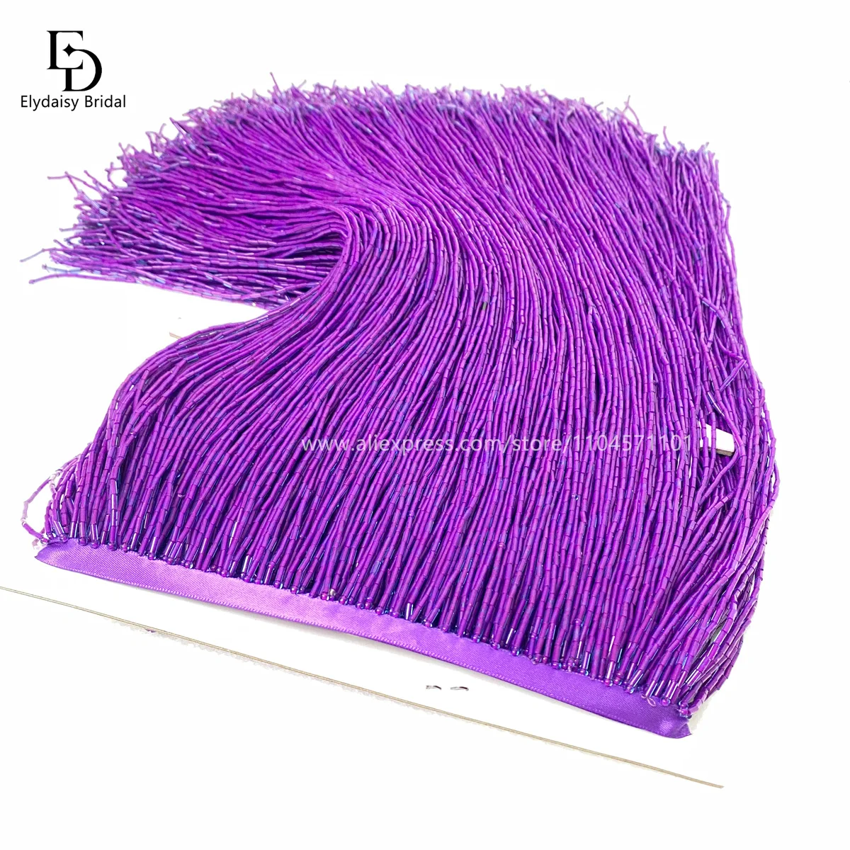 30CM Long Purple Green Black B - огляд і ціна Fringe Ribbon Sewing