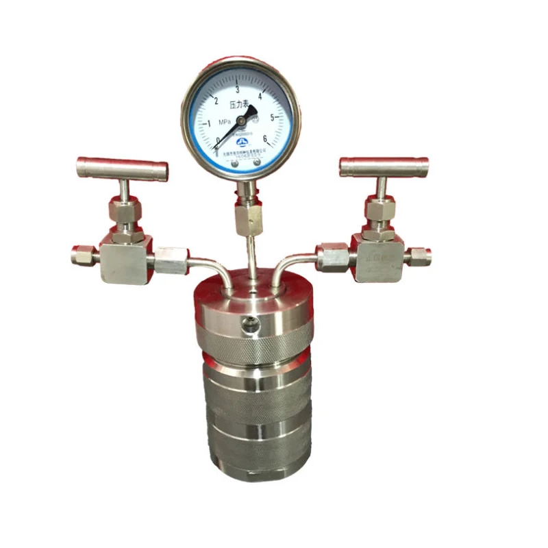 

Hydrothermal Synthesis Autoclave Reactor Vessel +inlet outlet gauge 50ML 6Mpa