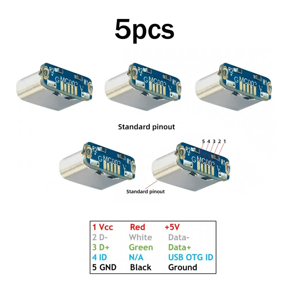Złącze USB Typ C Żeńskie Gniazdo 5-Pinowe SMD SMT Port Ładowania Typu C Do Lutowania PCB Naprawa DIY Adapter — zdjęcie produktu 6
