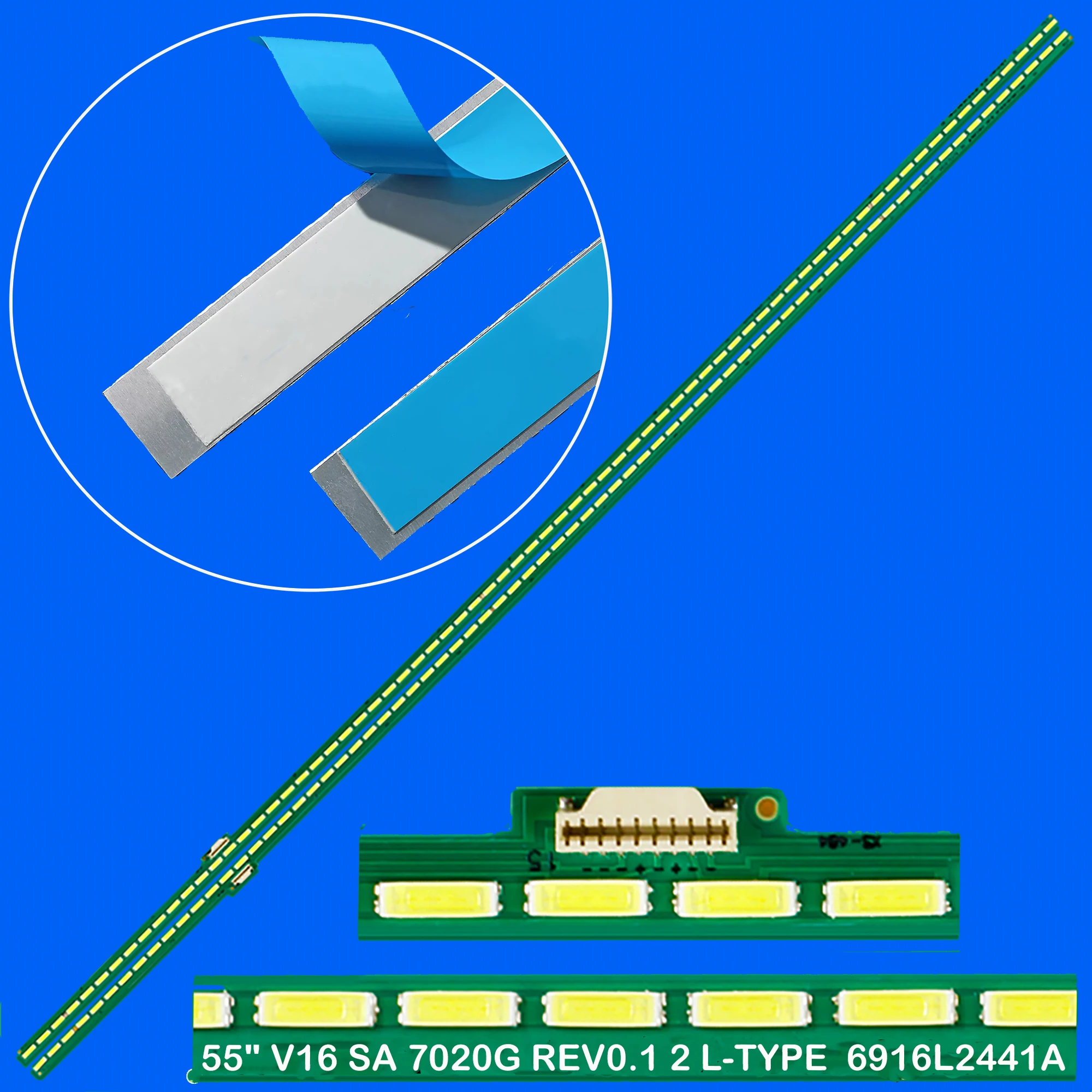 ledバックライトストリップ55インチv16as12441-2442rev016922l-0192a55uh850v55uh850755uh8500lc550equdjf1f255uh8500-ua