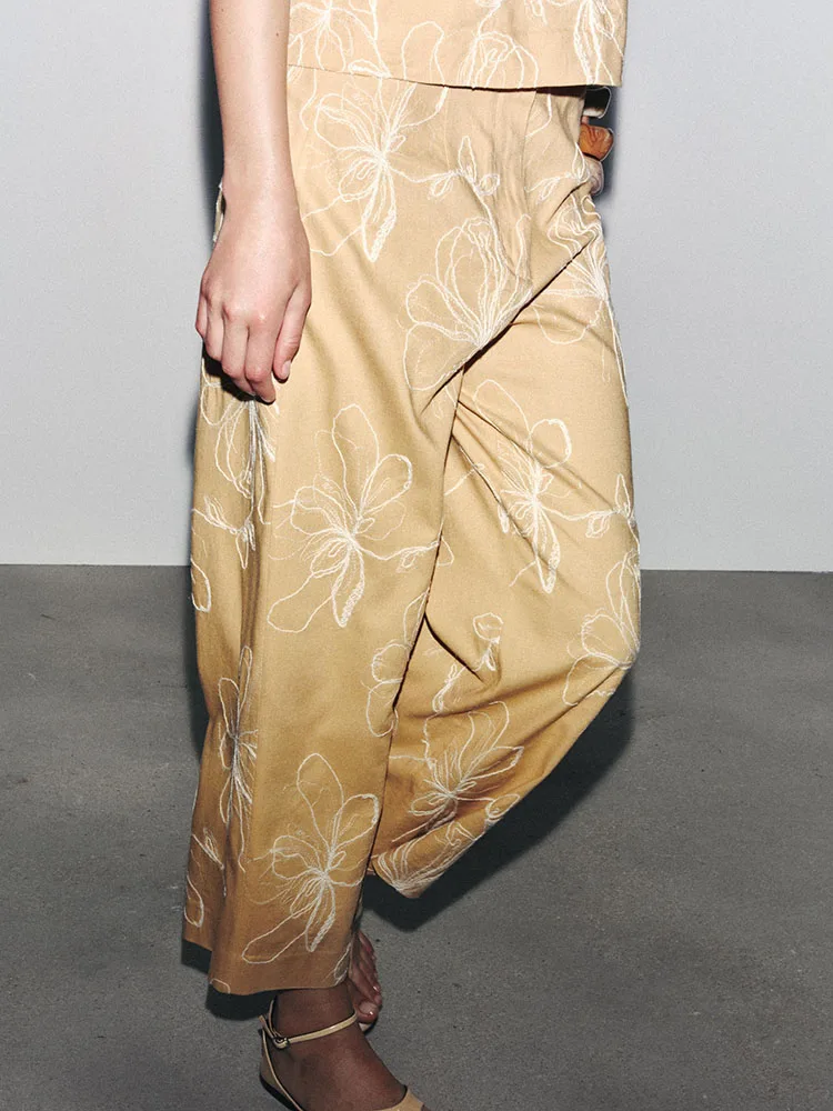 New Summer Women's Strap Tops Casual Long Pants Ethnic Stage Costume V-Ne Svel Faionable Women's Clothing