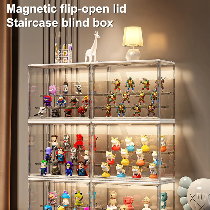 1 قطعة عرض أكريليك لشخصيات قابلة للجمع وصندوق عرض واضح ألعاب ديكور غرفة جمالية ديكور المنزل ديكور الرف  #4