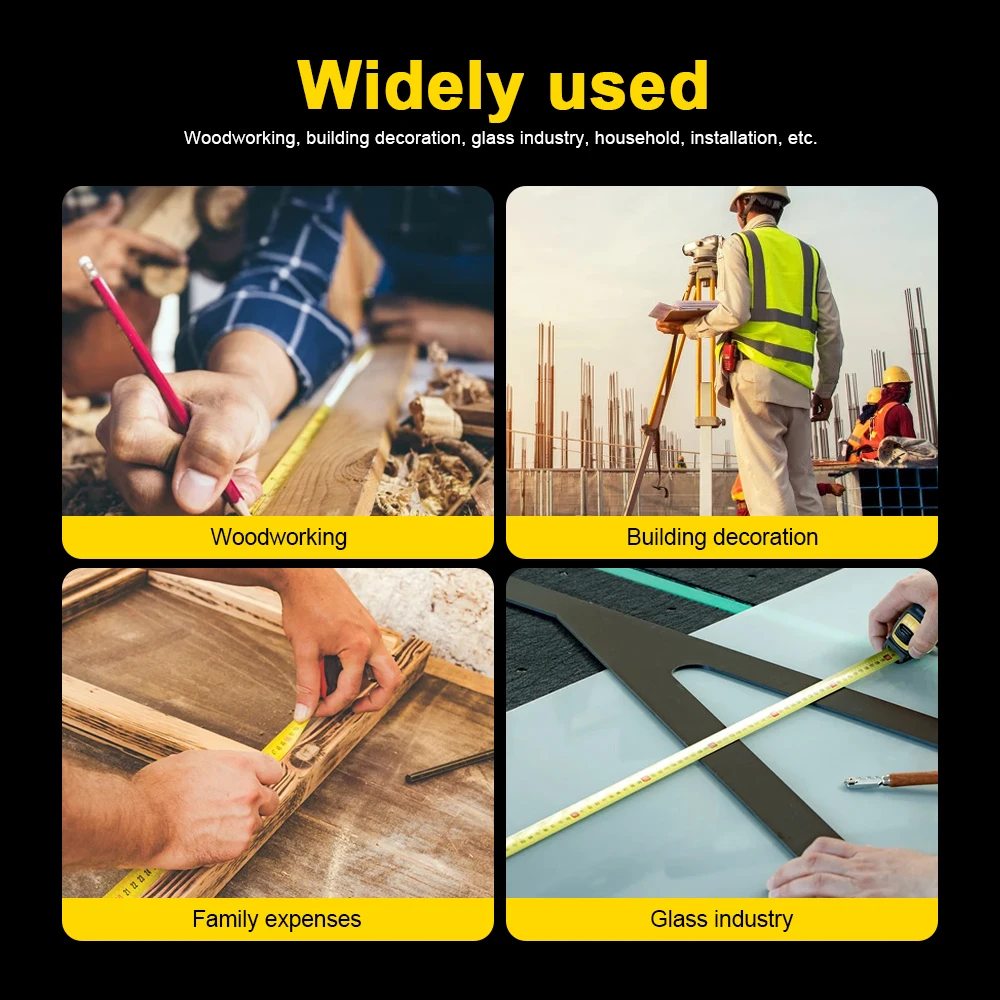 BESTIR Measuring Tape 3m 5m 7.5m Retractable Anti-fall Metric Inches Dual Side Steel Ruler Length Measuring Tool Portable Tape