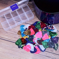 12pcs Boxed 0.46mm SLL Guitar Picks Pattern Random Ship ABS Cartoon Pick Suit for Guitar Ukulele Bass Musical ZSY