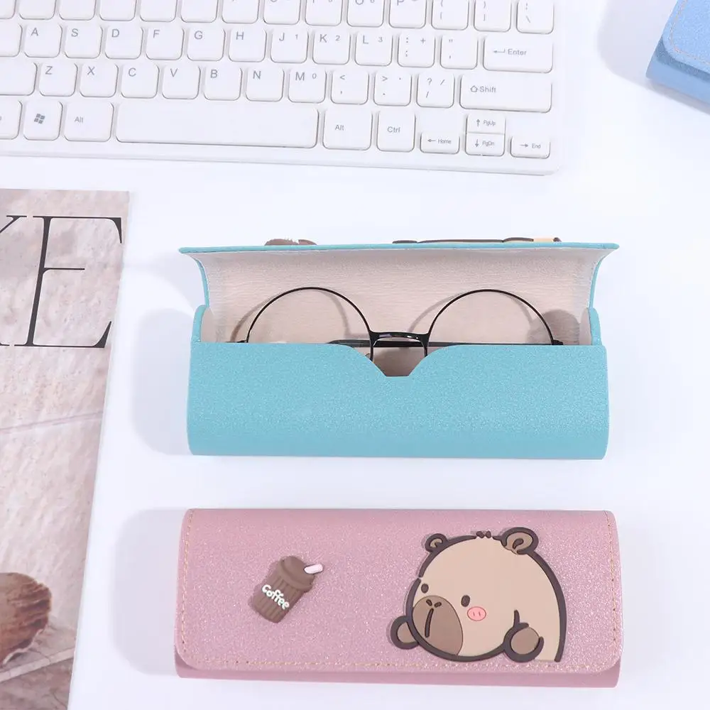 

PU Leather Capibara PU Glasses Box Cute Eyeglasses Case Printing Glasses Case Eyewear Case Printed Eyeglasses Holder Female/Male