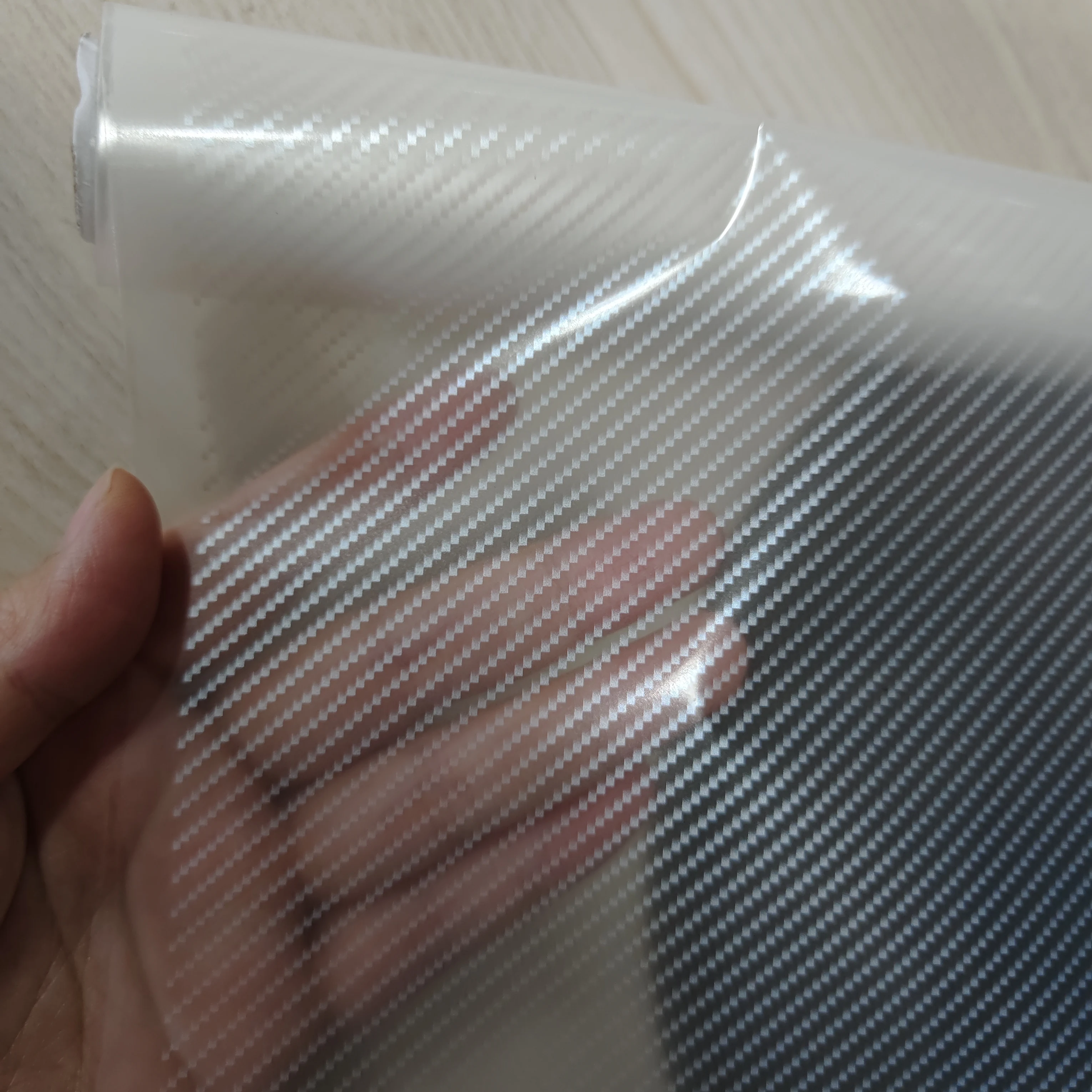 

0.5mX2m/10m TSAUTOP white and transparent carbon fiber TSTHP084 water transfer printing films