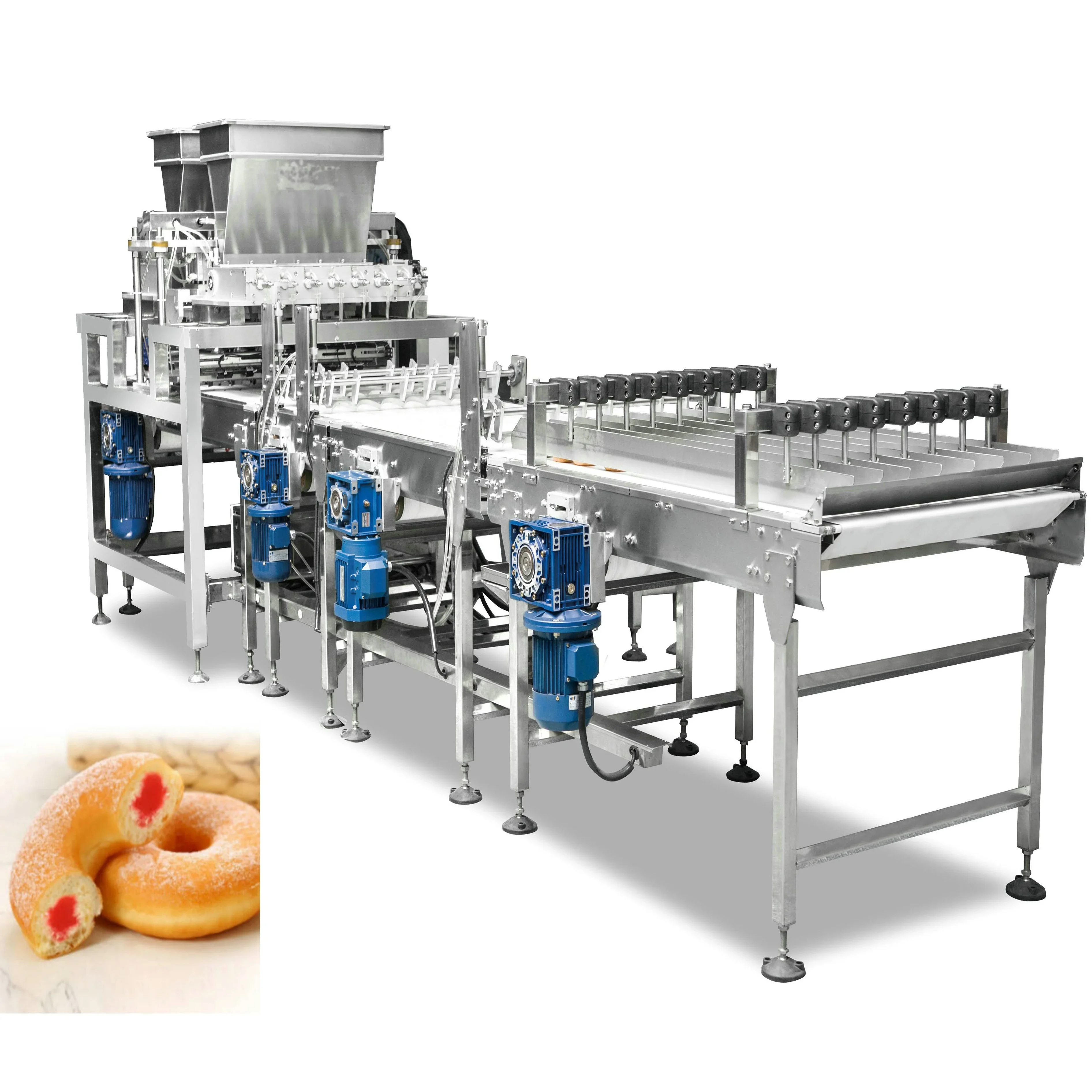 China Fully Automatic Professional Square Automated Donut Machinery Production Line