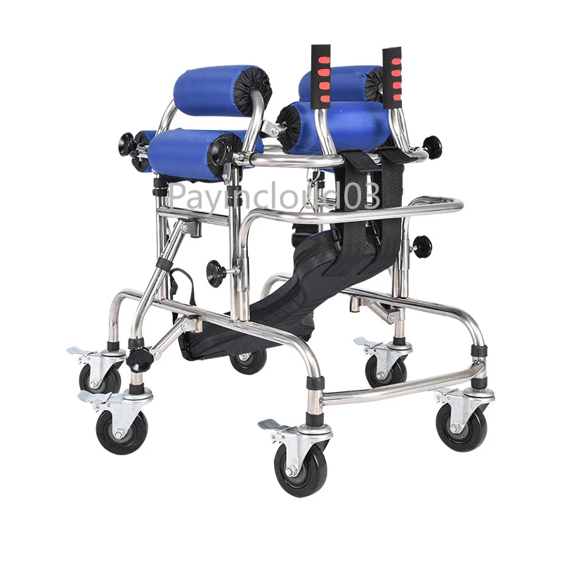 Assist disabled children with hemiplegia training walker Children's brake wheel walking support rehabilitation equipment