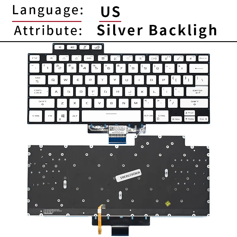 Keyboard AS/Rusia untuk ASUS ROG Zephyrus ROG Huan 16 G16 GA503 GA503Q GA503QR GA503QS Huan 15 G15 GU603 GU603H dengan Lampu Latar