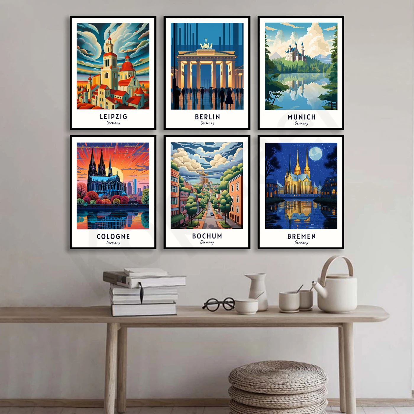 ألمانيا ، ألمانيا ، ألمانيا ، ألمانيا ، من ألمانيا ، من ملصق المناظر الطبيعية للسفر في مدينة ألمانيا #4