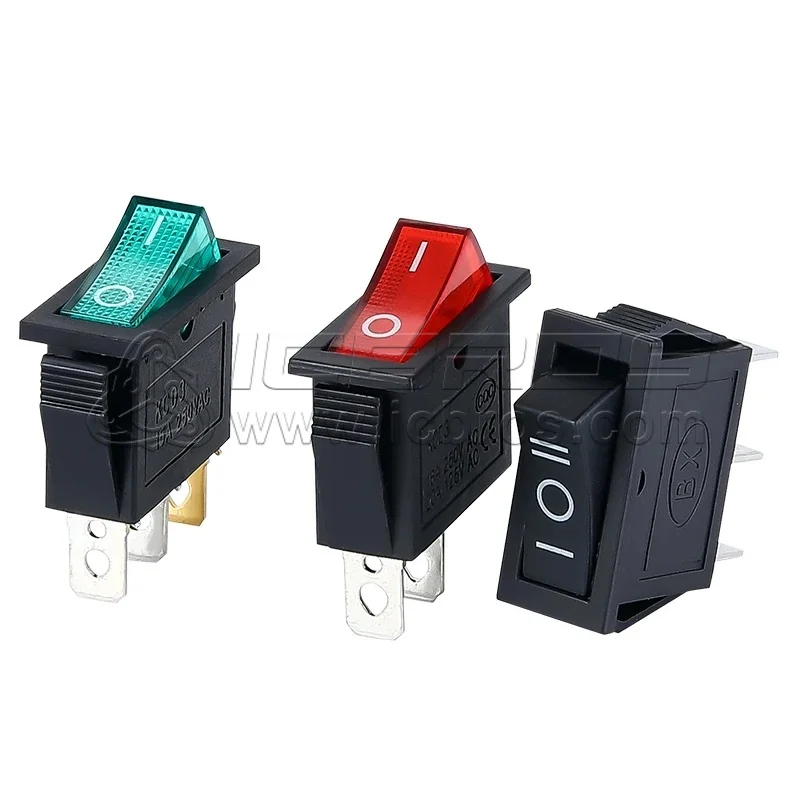 Type Switch KCD3 Boat Shaped RockeR Power Button Single Pole Double Throw Gear Three Pin 250V