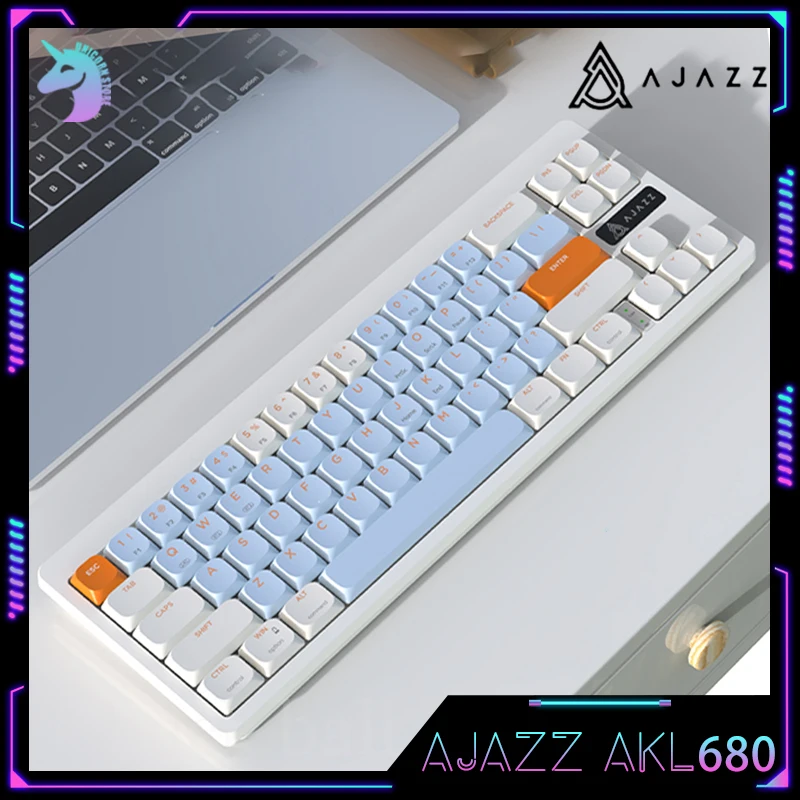 

Ajazz AKL680 Mechanical Keyboard Low Switch Wireless Bluetooth Keyboards 2Mode Silent Profile Keyboard Backlight Gamer Keyboards