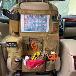 Tactical MOLLE Car Seat Organizer Seat Back Hunting Storage Bag Universal Seat Cover Case Veículo Painel Car Seat Cover Protector