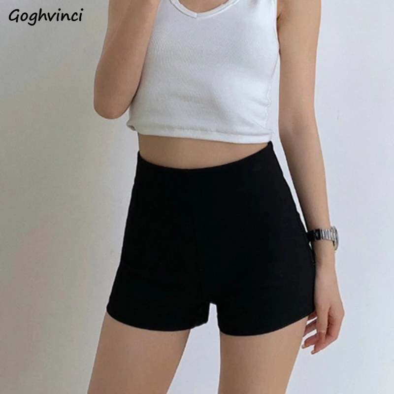 

Shorts Women Streetwear Korean Fashion Ins All-match High Waist Black Casual Tight Fit Summer Sexy Hot Girls Chic Daily Mujer