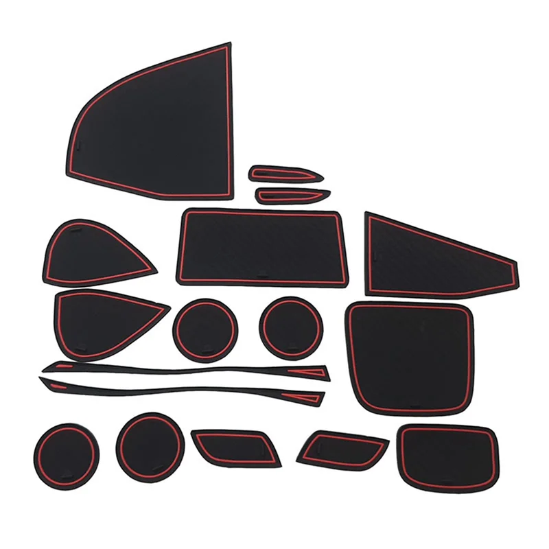 

17Pcs Gate Slot Pad for Yaris 2021 2022 Accessories Interior Non- Anti Dust Cup Holder