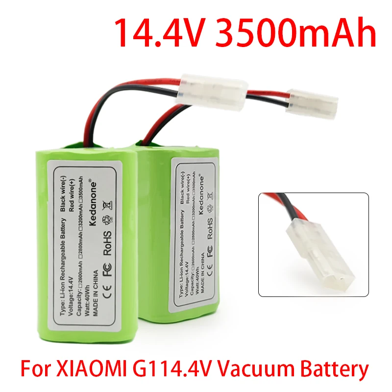 

High Capacity 18650 4S1P 14.4V 3500mAh Lithium Battery,For Xiaomi G1 Robot Vacuum Mop Cleaner Rechargeable Battery