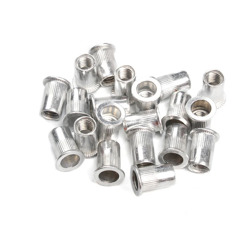 190/165/100pcs M3 M4 M5 M6 M8 M10 Aluminum Flat Head Rivet Nuts NutsInsert Cap Thread Insert Rivet Nut Tool Set