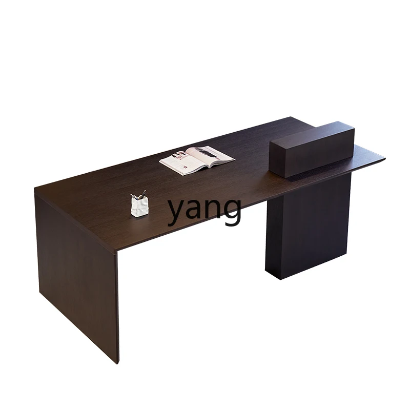 

LMM Italian minimalist solid wood desk light luxury modern study small apartment office computer desk