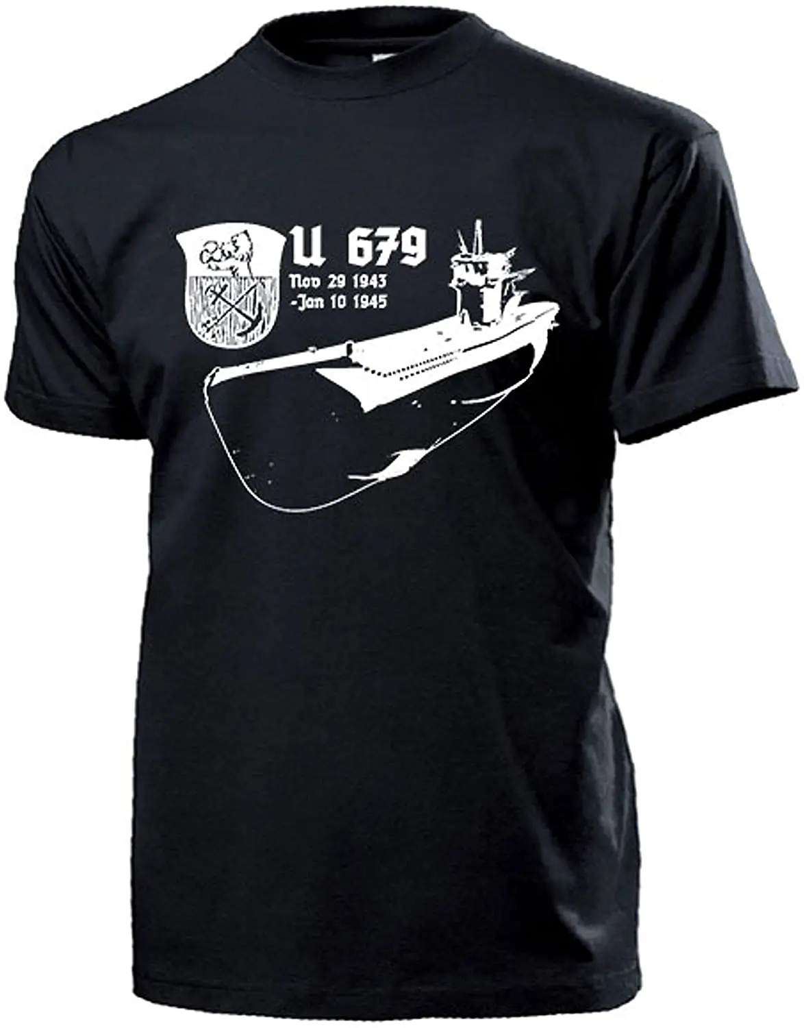 WWII German Naval U-Boot Type VII U-679 Submarine T-Shirt 100% Cotton O-Neck Summer Short Sleeve Casual Mens T-shirt Size S-3XL