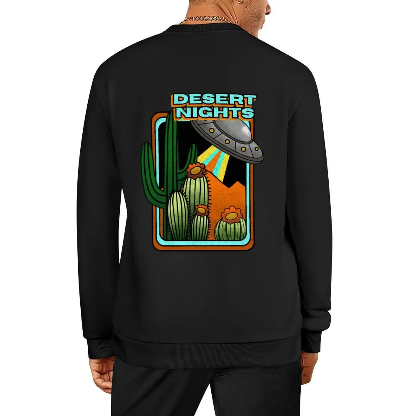 

Desert Nights' UFO Experience Pullover japanese style korean autumn clothes men clothing fashion men anime sweatshirt