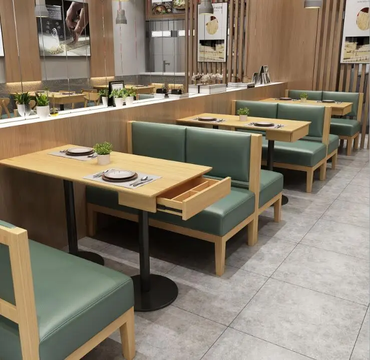 Muebles modernos de madera para restaurante, sofá, cabina, 2021