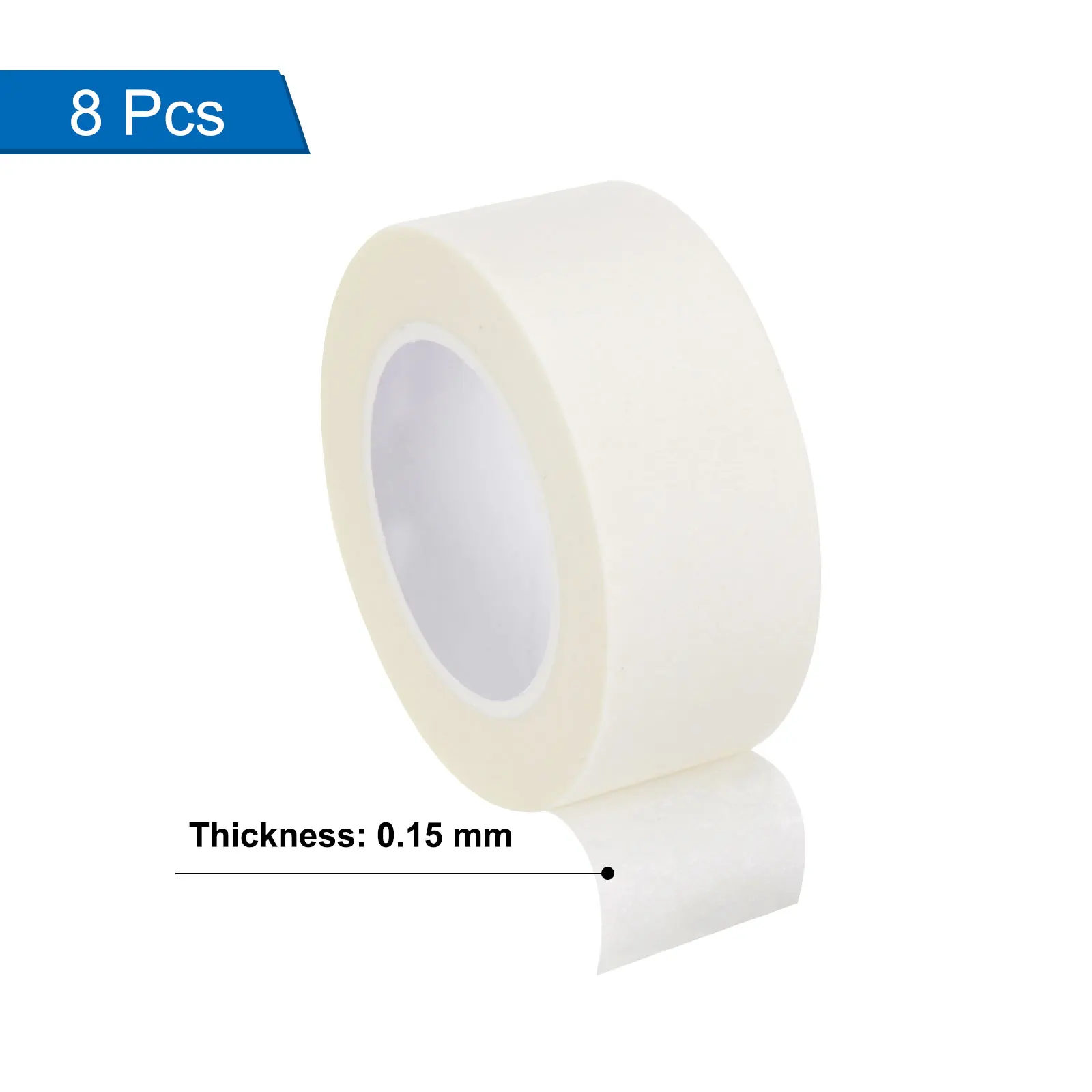 3/6/8 Pcs 13M Masking Tape Painters Tape Rolls for Home Office Commercial Contractor Clean Drip-Free Painting Wide Crepe Paper