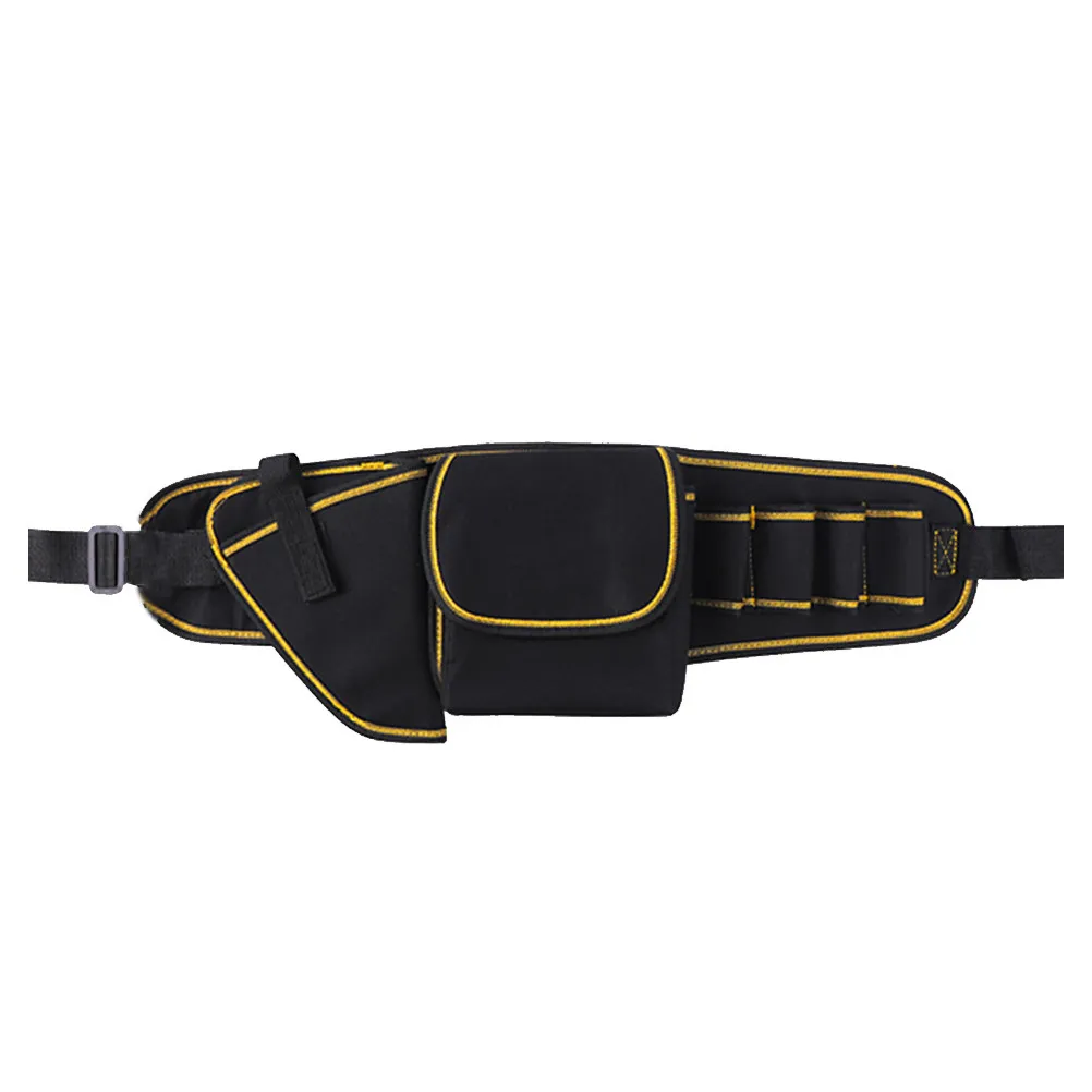 1Pcs Lightweight Yet Sturdy Oxford Tool Bag for Electricians Multiple Compartments Portable Waist Mounted Tool Organizer Field