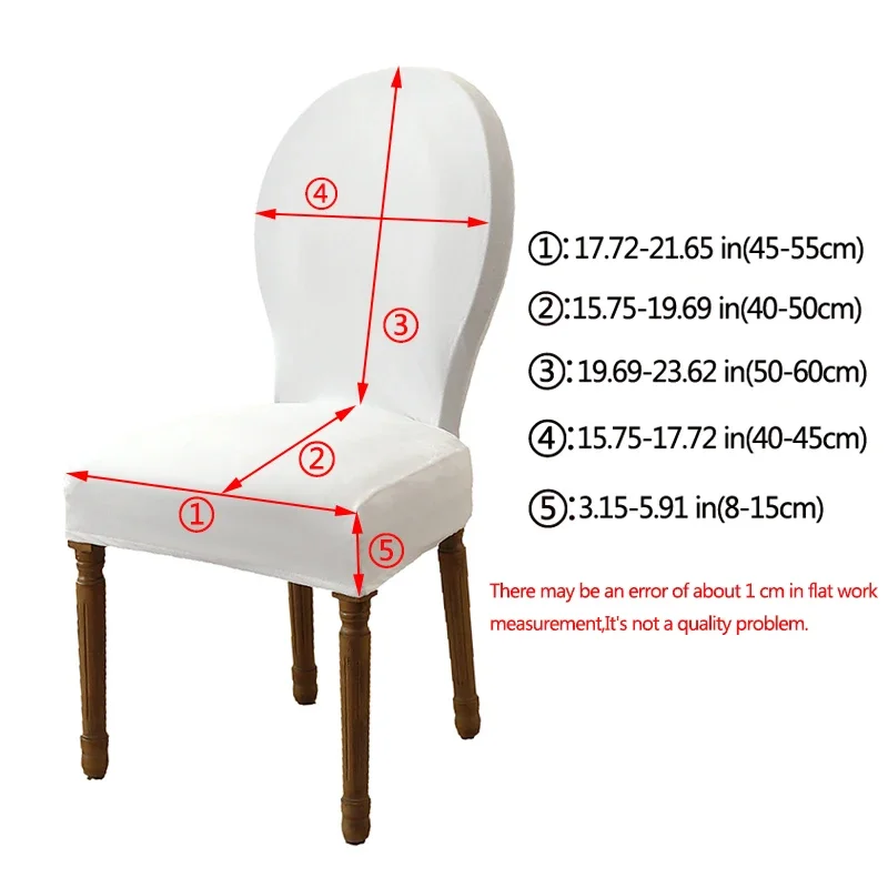 European Style Round Back Chair Cover Elastic Durable Dining Chair Four Season Universal Protective Cover for Home Party Decor