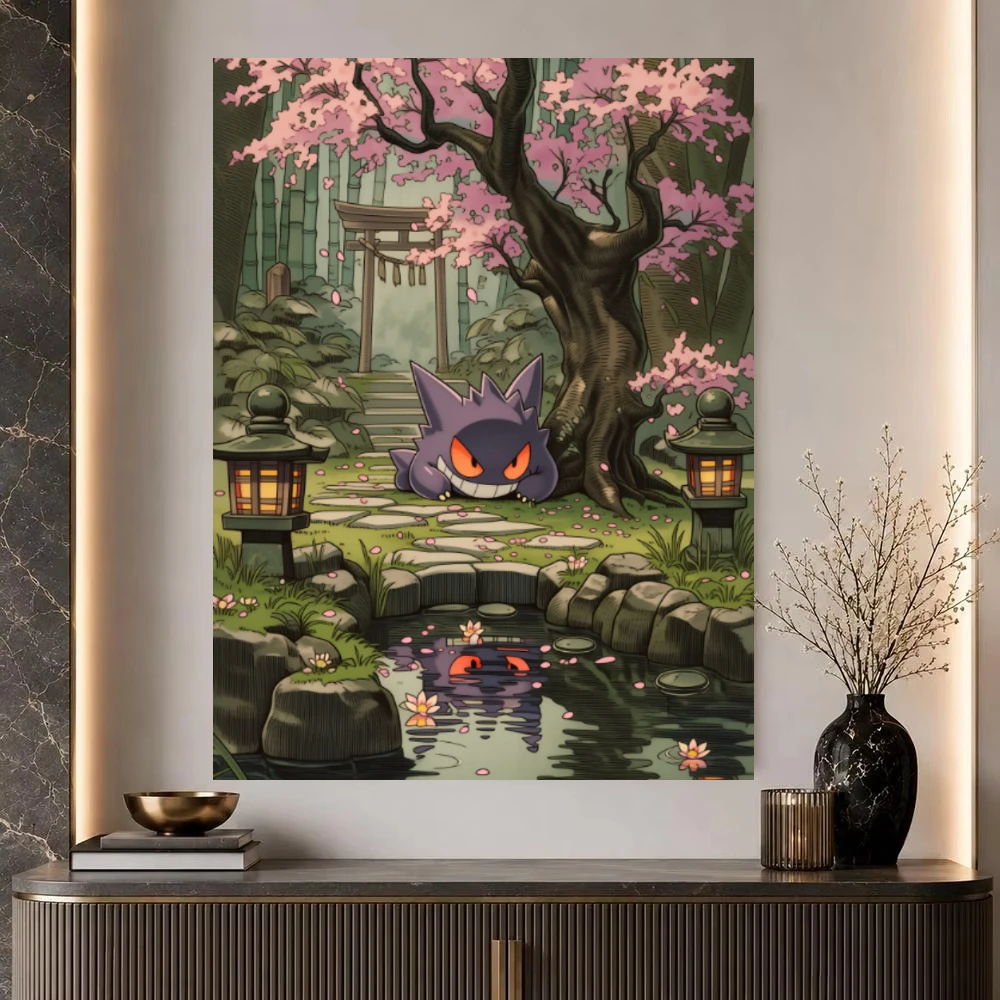 Cartoon P-Pokémon G-Gengar Anime Oil Painting By Numbers on Canvas Home Decor for Living Room Bedroom Handmade Gift view 6