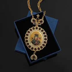 Timeless Keepsake for Believers: Orthodox Church Cross Pendant Father's Chest Pendant Religious Ritual Necklace