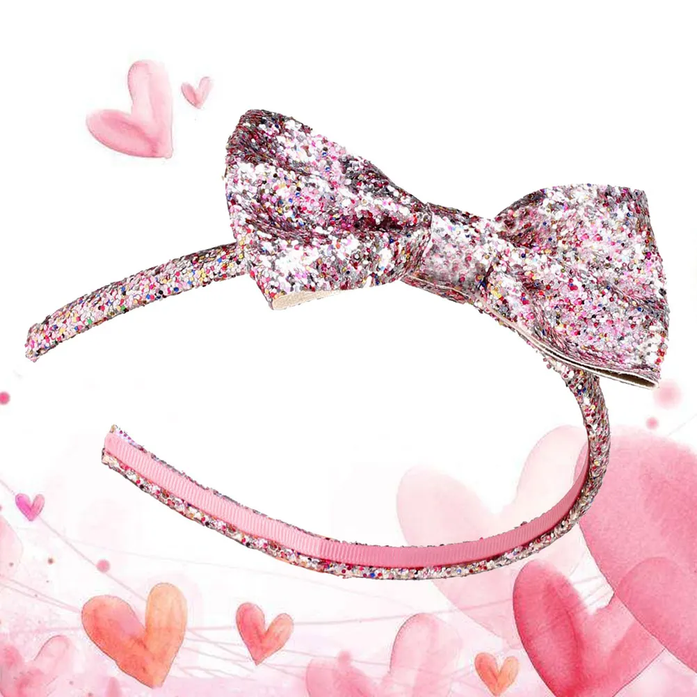

Sweet Sequin Bowknot Band For s Girls Adorable Lightweight Party Headband Hoop Set Accessories