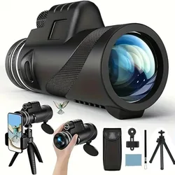 80x100 HD Portable Zoom Telescope 5000M Long Distance Folding Mini Powerful for Hunting Sports Outdoor Camping Travel
