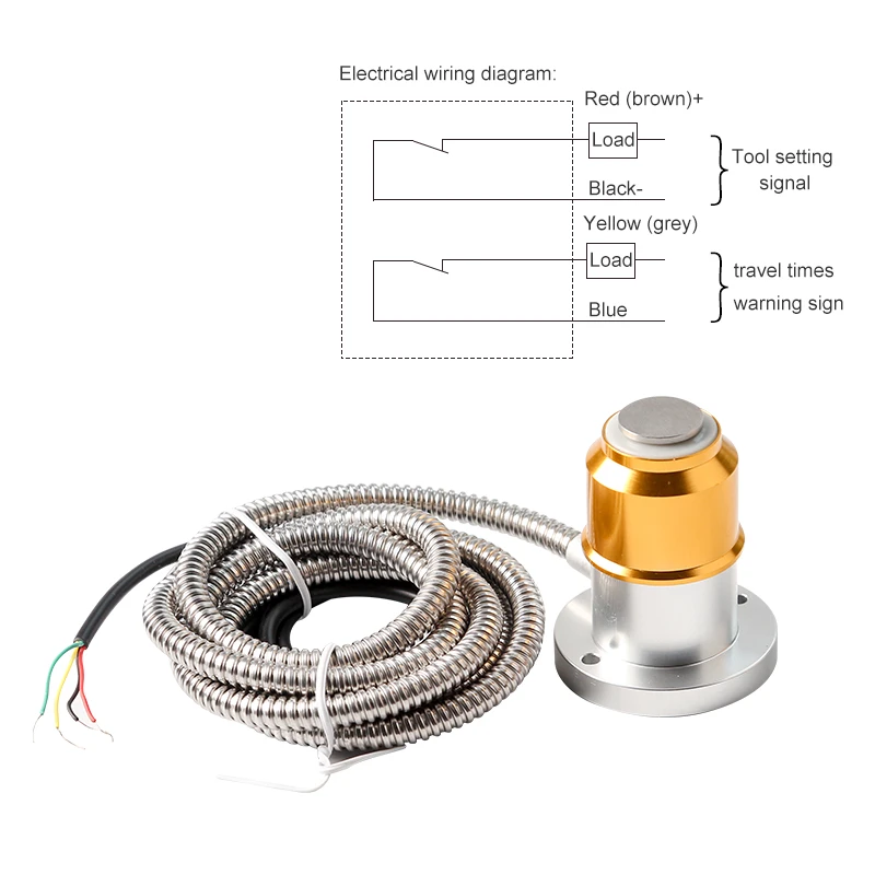 Imagem -04 - Cnc de Alta Precisão Sensor de Ferramenta Automática Z-eixo Ferramenta de Imprensa Sonda para Cortador Calibre Quatro Fio Máquina de Gravura Cnc Roteador