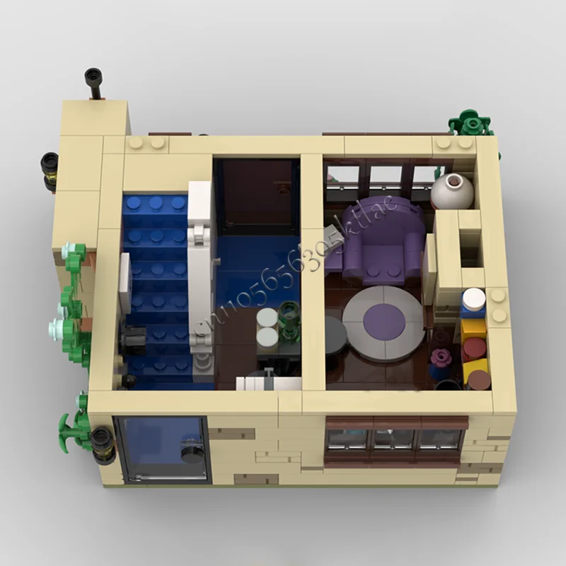 1166 pçs requintado vintage casa residencial blocos de construção arquitetura modelo exibição decoração brinquedos para crianças montagem presentes