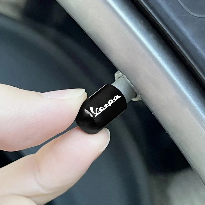 For Piaggio Vespa Primavera 150 SPRINT LXV 125 125 200 Metal Tire Valve Air Port Stem C2 Pcs Motorcycle Air Port Stem Caps logo
