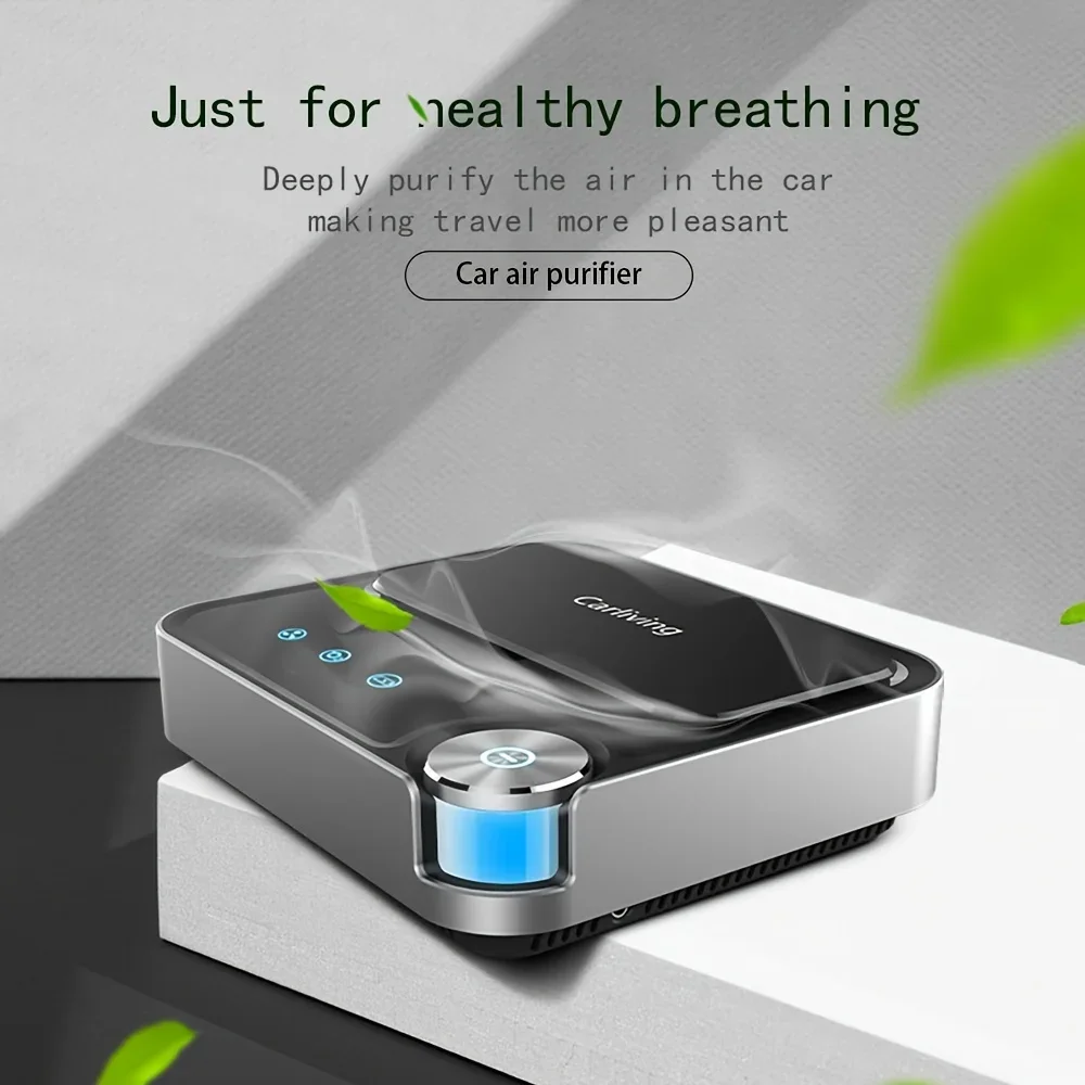 

Portable Car Air Purifier With Negative Ion Technology For Smart Formaldehyde Elimination,Aromatherapy Diffuser Hepa Filter Usb