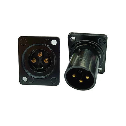 XLR 3PIN Male Female Panel Mount Connector