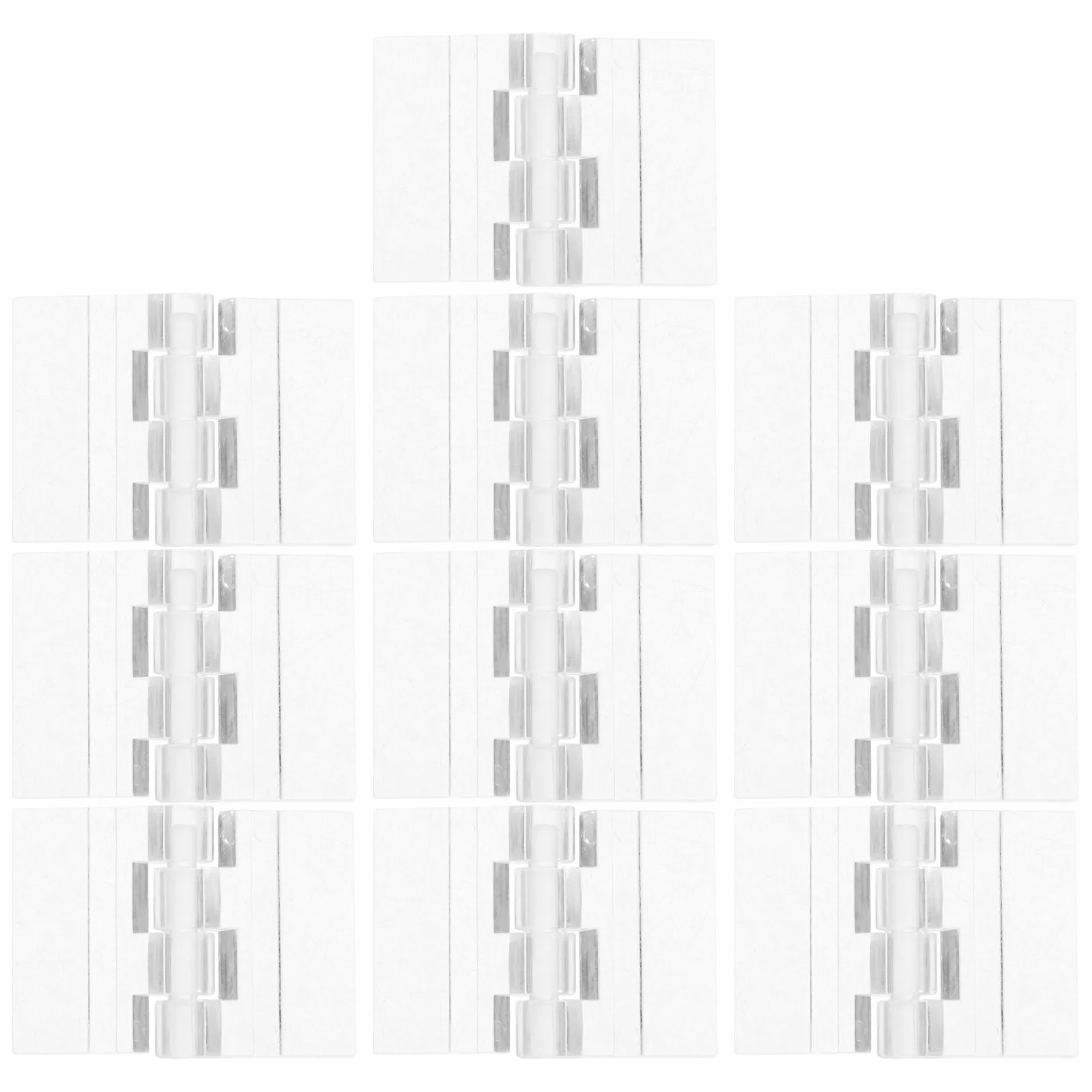 10Pcs Transparent Acrylic Hinges Long-Lasting Foldable Heavy-Duty for Doors Cabinets Drawers Wooden Boxes Glass Aquarium Box