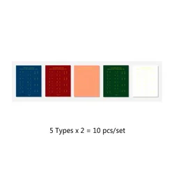 Japanese Vintage Color Index Tags Bookmark Journal Stickers Faux Leather Student File Key Label Sticker Office & School Supplies