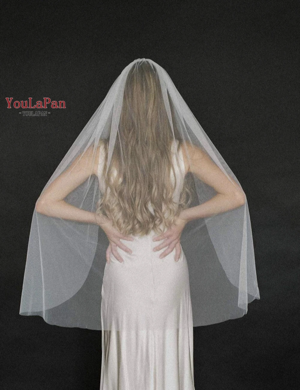 YouLaPan Soft Tulle Single Layer Bridal weddding Simple Veil Cut Edge Velo De Novia Largo Mantilla Wedding Veil Customizable V30