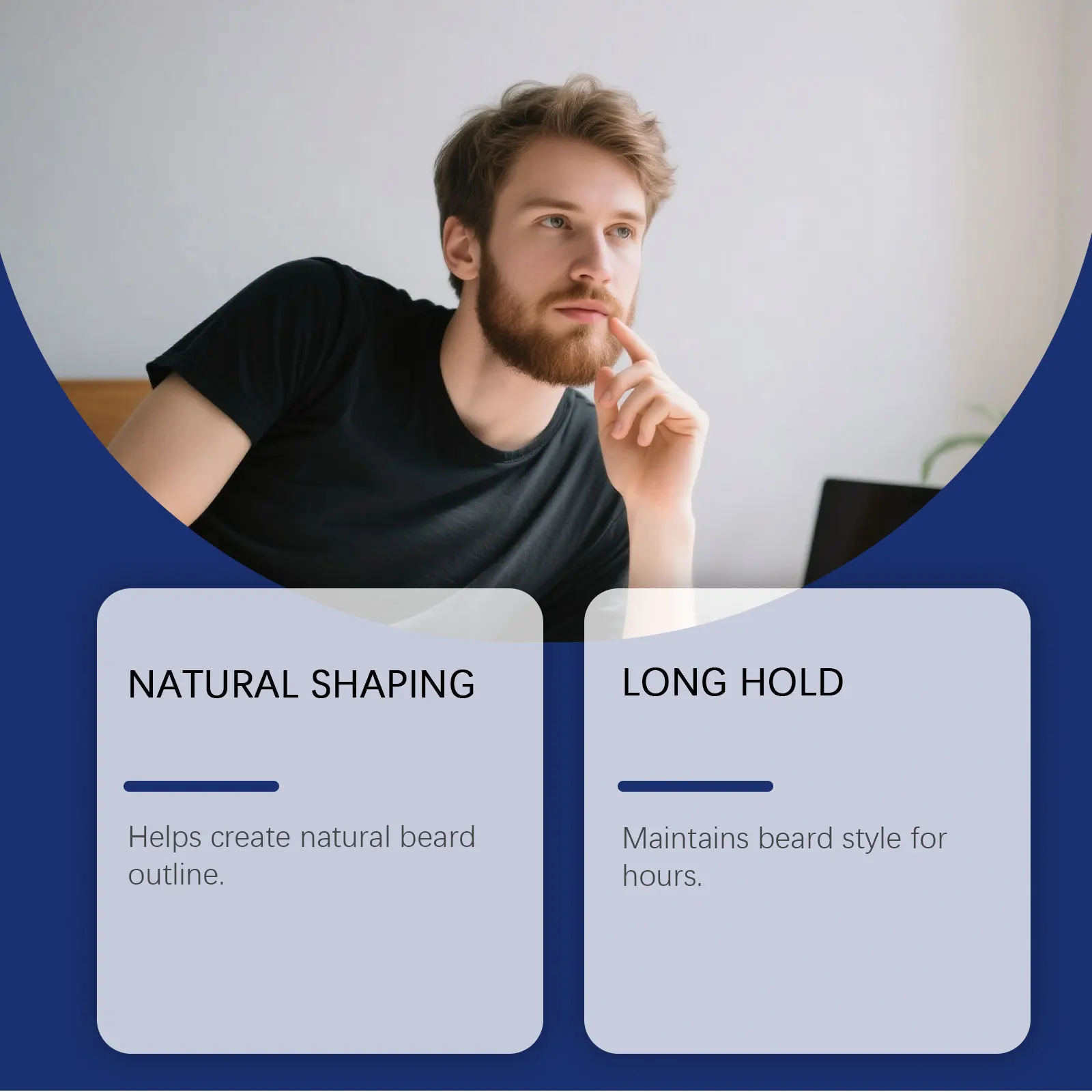 Beard Filler Pencil Kit With Brush Enhance Full Beard Look Shaping Moustache Contour Waterproof Hair Eyebrow Beard Coloring Pen