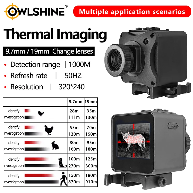 Kamera termowizyjna na podczerwień do pomiaru temperatury na zewnątrz JS X2-Frigate Imaging Camera-320 z celownikiem i szybkozłączką