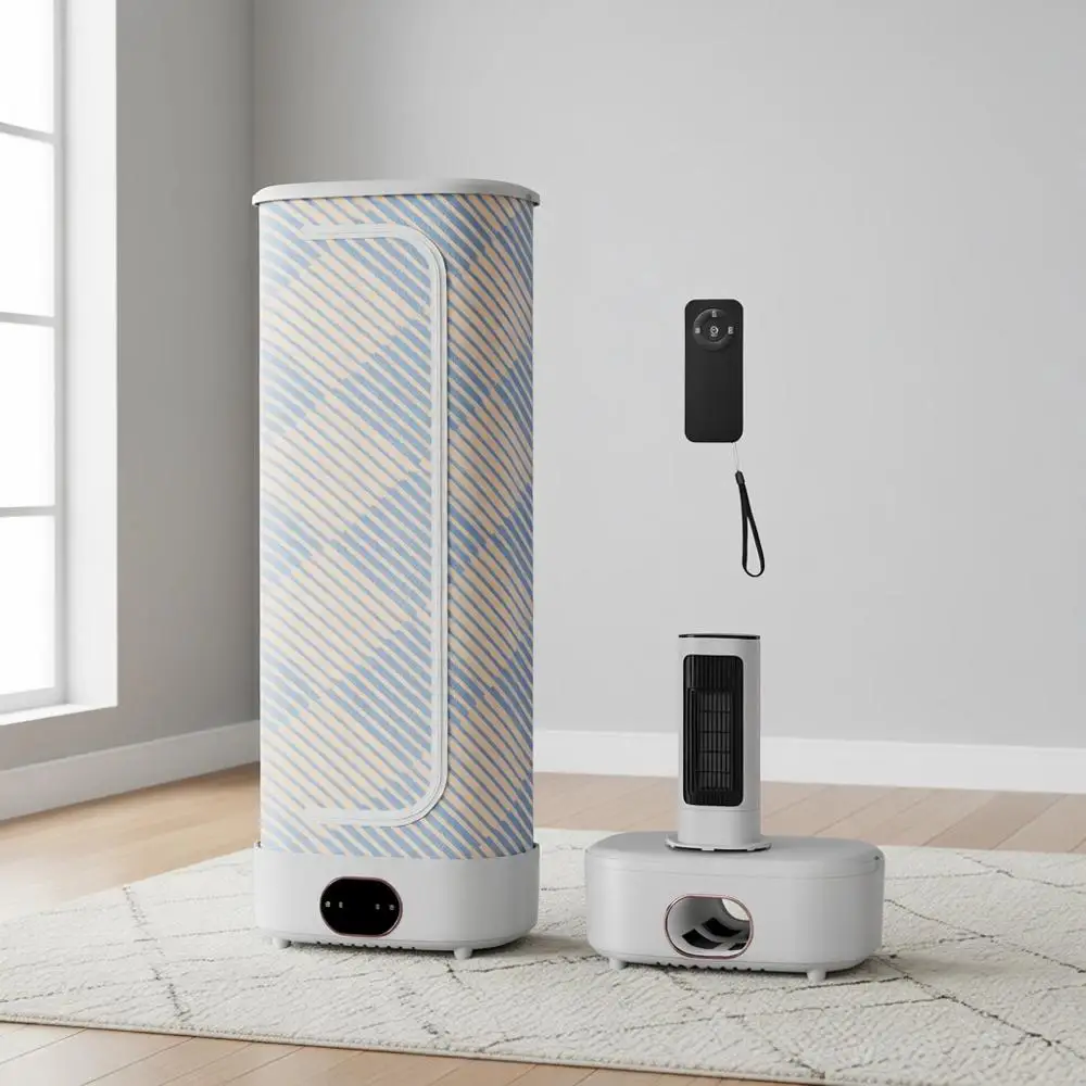 

Portable Clothes Dryer, 1000W oldable Automatic Drying hine with Remote Control, Compact Laundry Dryer or Home, Aparent & Travel