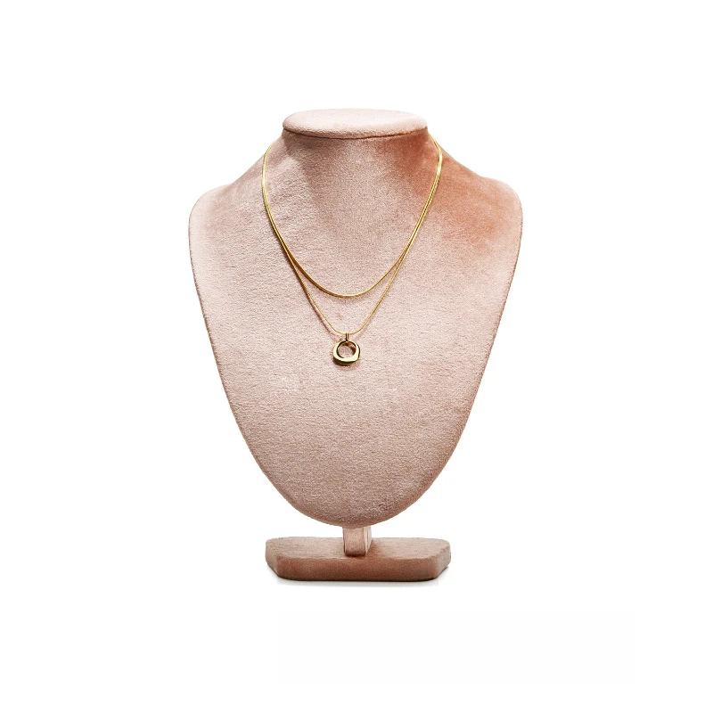 

Showcase Mannequin Jewelry Display Stand Jewelry Accessories Paired Necklace Earrings Display Rack Storage Woman Tray Showcases