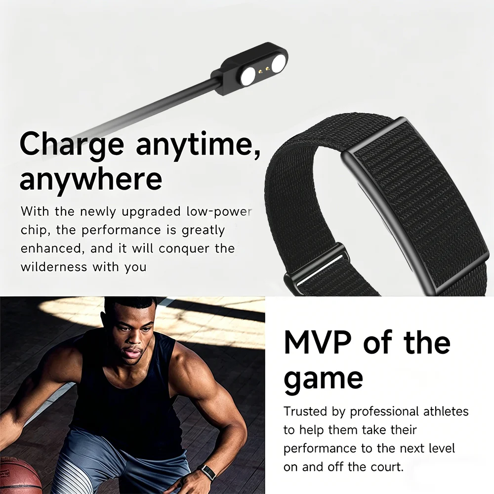 Fitness Tracker Smart Band Ultra-Thin Light IP68 Waterproof Heart Rate Blood Oxygen Monitor Long Battery Alarm Clock view 5