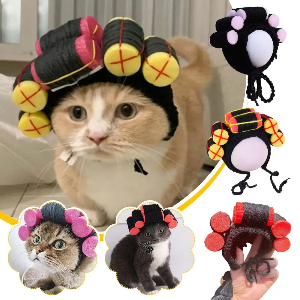 Funny Curly Pet Hat, Suitable For Cats And Dogs, Adjustable Perfect For Halloween And Christmas S4k5