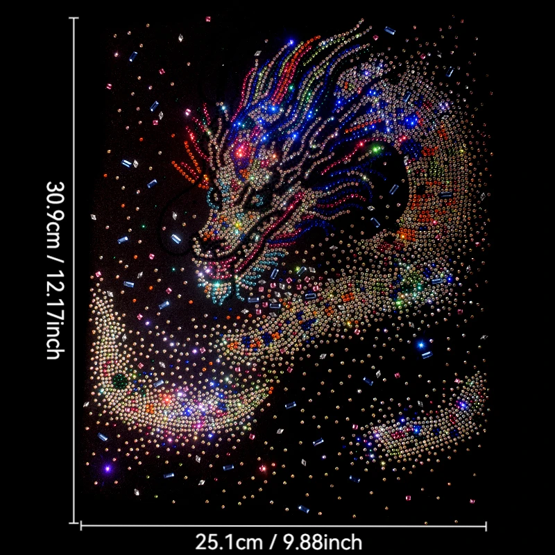 

Кристалл горный хрусталь семицветный дракон с тиснением бриллиантов и блестками DIY одежда футболка, джинсовая декоративная нашивка аксессуары для одежды