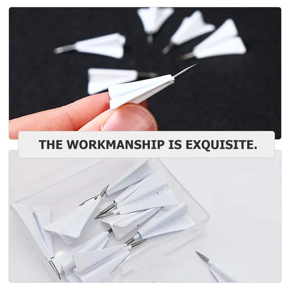 

6pcs Paper Plane Push Pins Rose Shaped Thumbtacks For Map Accessories Home Supply Bulletin Board Decor Compact Replaceable